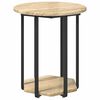 vidaXL Ensemble de tables d'appoint avec &eacute;tag&egrave;re 2 pcs Marron