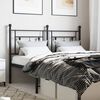 vidaXL T&ecirc;te de lit m&eacute;tal noir 140 cm