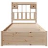 vidaXL Lit biblioth&egrave;que sans matelas 90x190 cm bois de pin massif