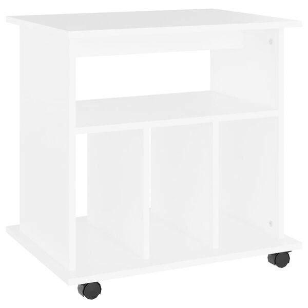 vidaXL Armoire &agrave; roulettes Blanc 60x45x60 cm Bois d&rsquo;ing&eacute;nierie