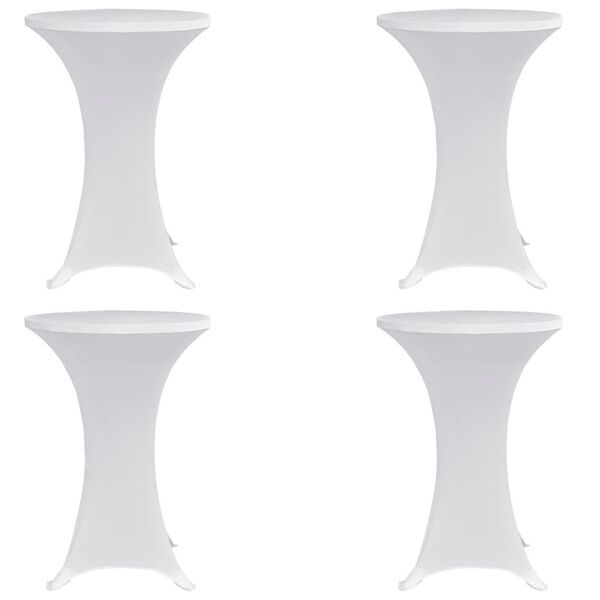 vidaXL Housses élastiques de table Ø 70 cm Blanc 4 pcs