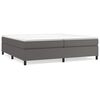 vidaXL Sommier &agrave; lattes de lit avec matelas Gris 200x200 cm Similicuir