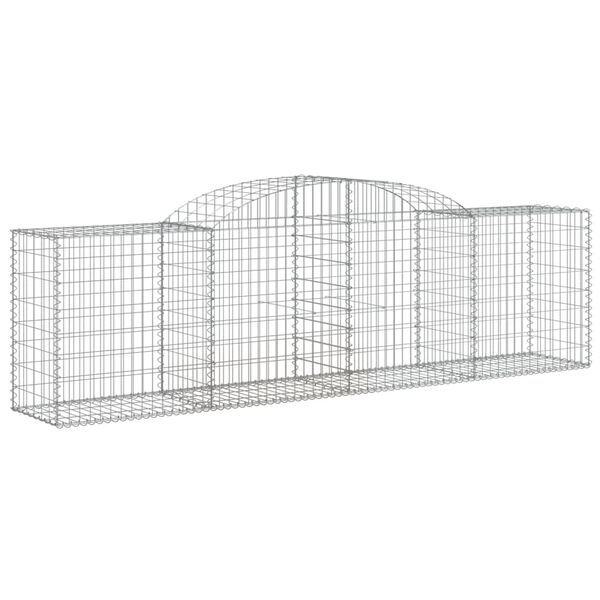 vidaXL Paniers &agrave; gabions arqu&eacute;s 17 pcs 300x50x80/100 cm fer galvanis&eacute;