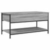 vidaXL Table basse sonoma gris 100x50x50 cm bois d'ing&eacute;nierie et m&eacute;tal