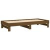 vidaXL Lit coulissant sans matelas marron miel 2x(80x200)cm