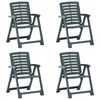 vidaXL Chaises de jardin lot de 4 Plastique Vert