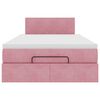 vidaXL Lit ottoman avec matelas rose 120x190 cm velours