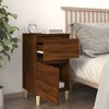 vidaXL Tables de chevet 2 pcs ch&ecirc;ne marron 40x35x70 cm