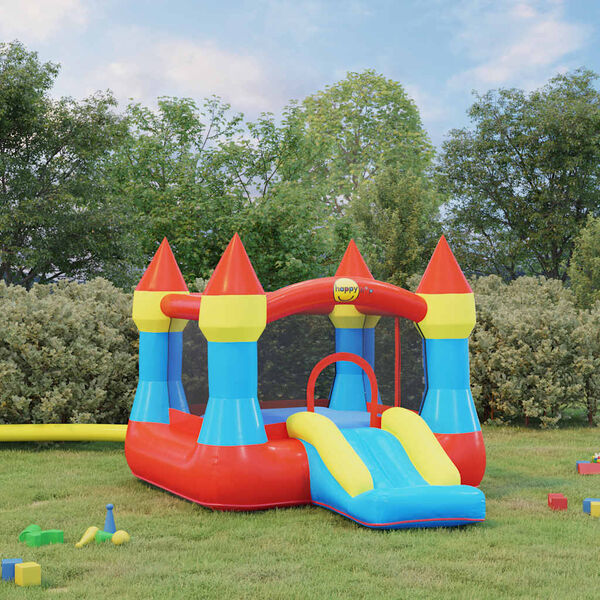 Happy Hop Ch&acirc;teau gonflable avec toboggan 264x365x214 cm