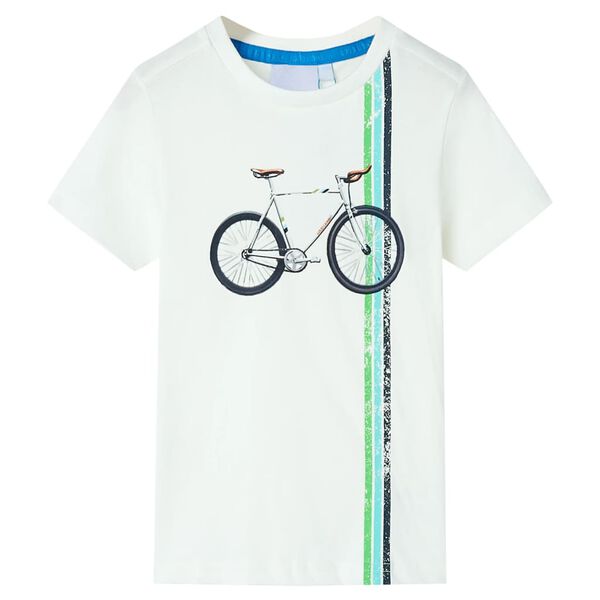 T-shirt pour enfants avec manches courtes &eacute;cru 104