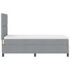 vidaXL Lit &agrave; ressorts avec matelas Gris clair 90 x 190 cm tissu