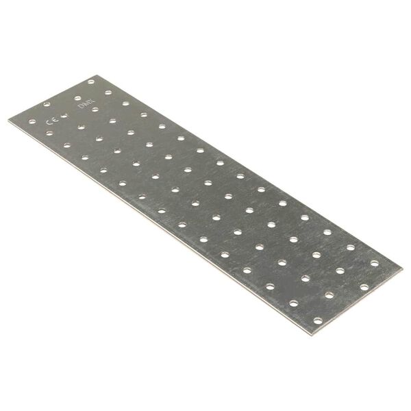 vidaXL Plaques perfor&eacute;es 20 pcs 2 mm 300x80 mm acier galvanis&eacute;