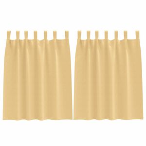 vidaXL Rideaux occultants avec anneaux 2 pc Beige 140 x 140 cm
