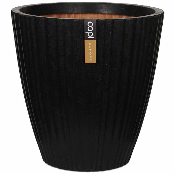 Capi Pot &agrave; fleurs Urban Tube conique 40x40 cm noir KBLT801