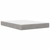 vidaXL Cadre de lit avec matelas Gris clair 140 x 200 cm Velours
