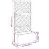 vidaXL Jardini&egrave;res en treillis 2 pcs Gris 65x33x135 cm WPC