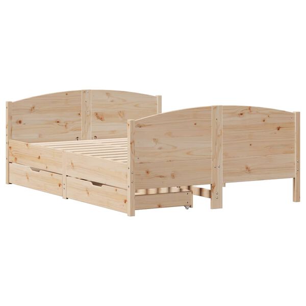 vidaXL Cadre de lit sans matelas 140x190 cm bois de pin massif