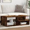 vidaXL Table basse ch&ecirc;ne fum&eacute; 102x55x35 cm bois d'ing&eacute;nierie