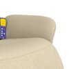 vidaXL Fauteuil inclinable de massage avec repose-pieds cr&egrave;me tissu