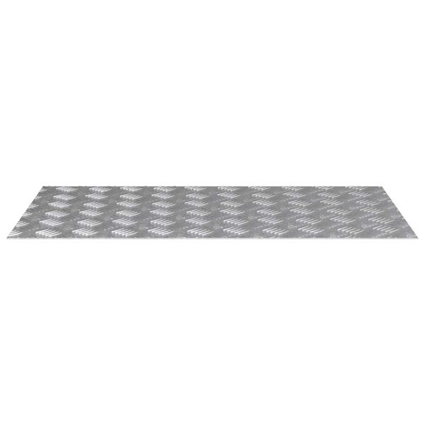 vidaXL Nez de marche Rectangulaire 4 pcs Argent&eacute; 90 x 50 cm Aluminium