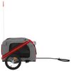 vidaXL Remorque de v&eacute;lo pour animaux de compagnie rouge et gris