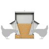 vidaXL Mangeoire pour poules Argent 40,5 x 45 x 41 cm Acier galvanis&eacute;