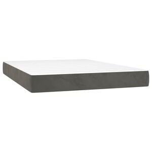 vidaXL Matelas de lit &agrave; ressorts ensach&eacute;s fermet&eacute; moyenne Gris fonc&eacute; 140x200x20 cm