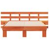 vidaXL Cadre de lit avec t&ecirc;te de lit Marron 120 x 190 cm Pin massif