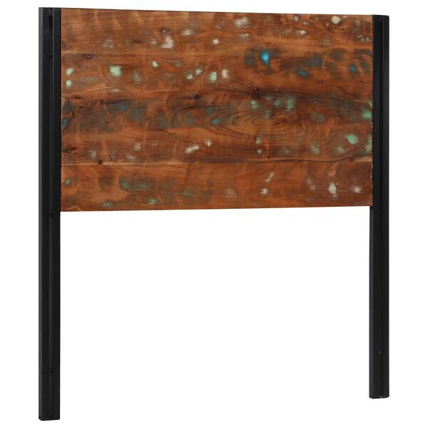 vidaXL T&ecirc;te de lit 100 cm bois massif r&eacute;cup&eacute;r&eacute; et fer
