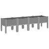 vidaXL Jardini&egrave;re avec pieds gris clair 160x40x42 cm PP