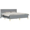 vidaXL Cadre de lit avec matelas Gris clair 180 x 200 cm tissu