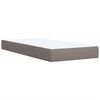 vidaXL Sommier &agrave; lattes de lit avec matelas Taupe 90x190 cm Tissu