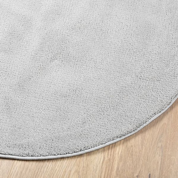 vidaXL Tapis OVIEDO &agrave; poils courts gris &Oslash; 160 cm