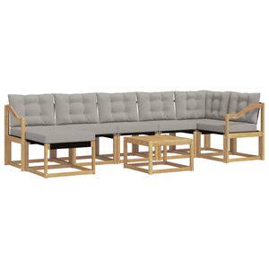 vidaXL Ensemble de canap&eacute;s d'ext&eacute;rieur 8 pcs Blanc et gris clair