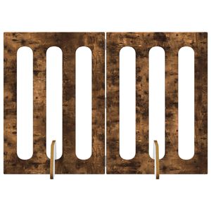 vidaXL Cl&ocirc;ture pliable pour animaux 2 pc Ch&ecirc;ne fum&eacute; 100,5 x 38 x 70 cm