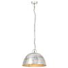 vidaXL Lampe suspendue industrielle vintage 25 W Argent&eacute; Rond 41cm E27