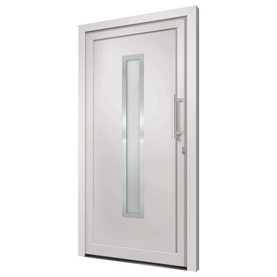 vidaXL Porte d'entrée Blanc 108x208 cm