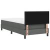 vidaXL Lit &agrave; ressorts avec matelas Gris fonc&eacute; 90 x 190 cm tissu