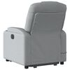 vidaXL Fauteuil inclinable de massage &eacute;lectrique Gris clair Tissu