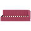 vidaXL Cadre de lit d'angle Bordeaux 80 cm x 200 cm Velours