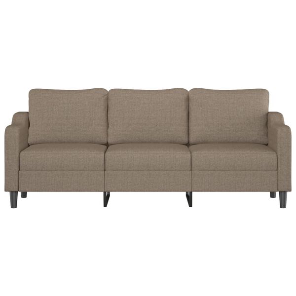 vidaXL Canap&eacute; &agrave; 3 places Taupe 210 cm Tissu