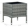 vidaXL Table de jardin Gris 40x40x45 cm R&eacute;sine tress&eacute;e