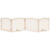 vidaXL Barri&egrave;re pour chiens avec porte 4 panneaux bois de peuplier