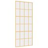 vidaXL Porte coulissante dor&eacute; 90x205 cm verre ESG clair et aluminium