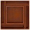 vidaXL Foyer de chemin&eacute;e Marron 80 x 80 x 40 cm Acier patin&eacute;