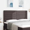 vidaXL T&ecirc;te de lit LED avec t&ecirc;te de lit Marron fonc&eacute; 180 cm Polyester