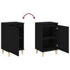 vidaXL Tables de chevet 2 pcs noir 40x35x70 cm bois d'ing&eacute;nierie
