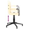 vidaXL Chaises pivotantes &agrave; manger lot de 2 cr&egrave;me velours