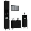 vidaXL Ensemble de meubles salle de bain 4 pcs noir bois d'ing&eacute;nierie