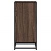 vidaXL Buffet ch&ecirc;ne marron 35,5x35x76 cm bois d'ing&eacute;nierie et m&eacute;tal
